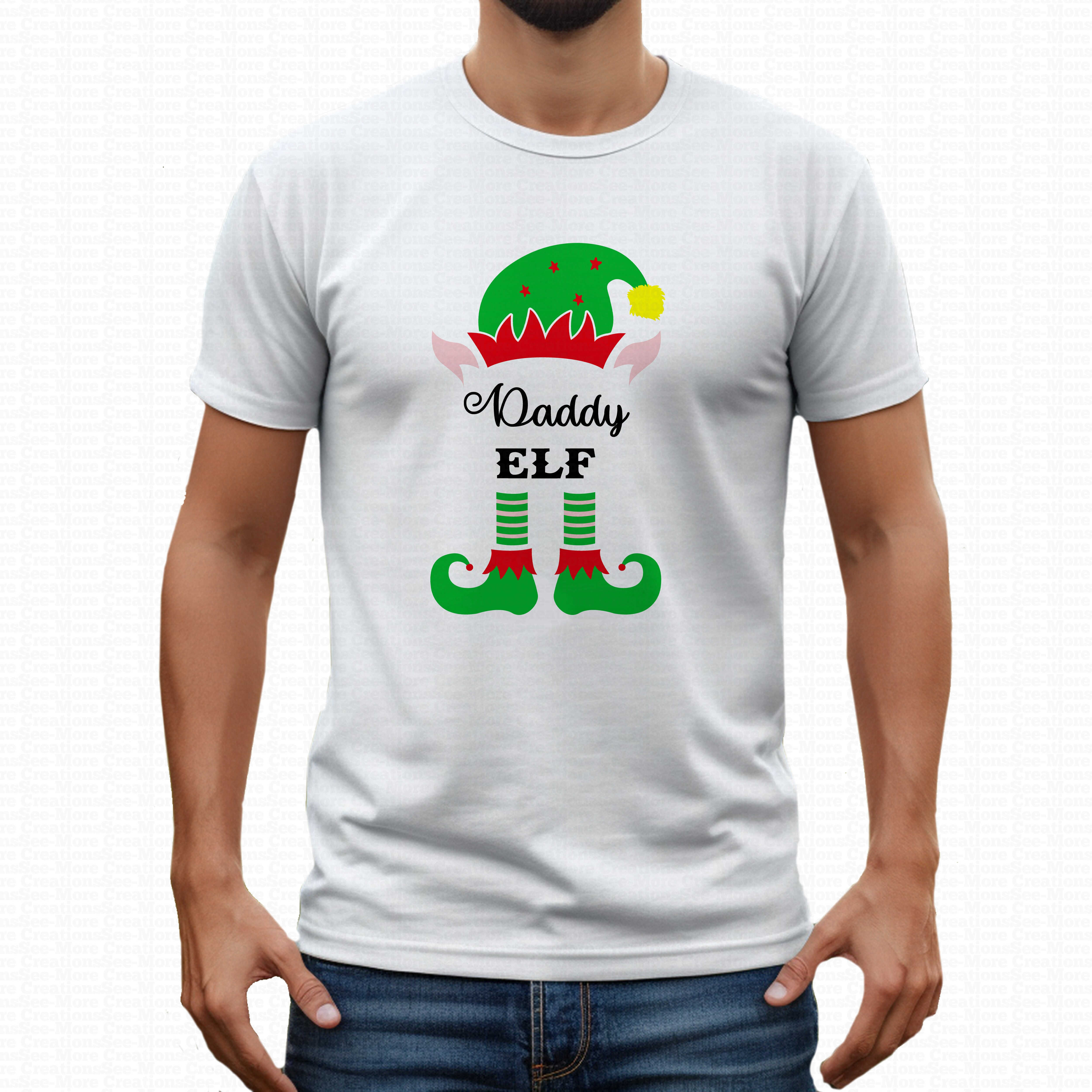 Daddy Elf #1 Men's Christmas Shirt