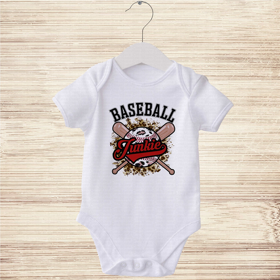Thumbnail: Baseball Junkie #1 Girls Leopard Print Baseball Bodysuit