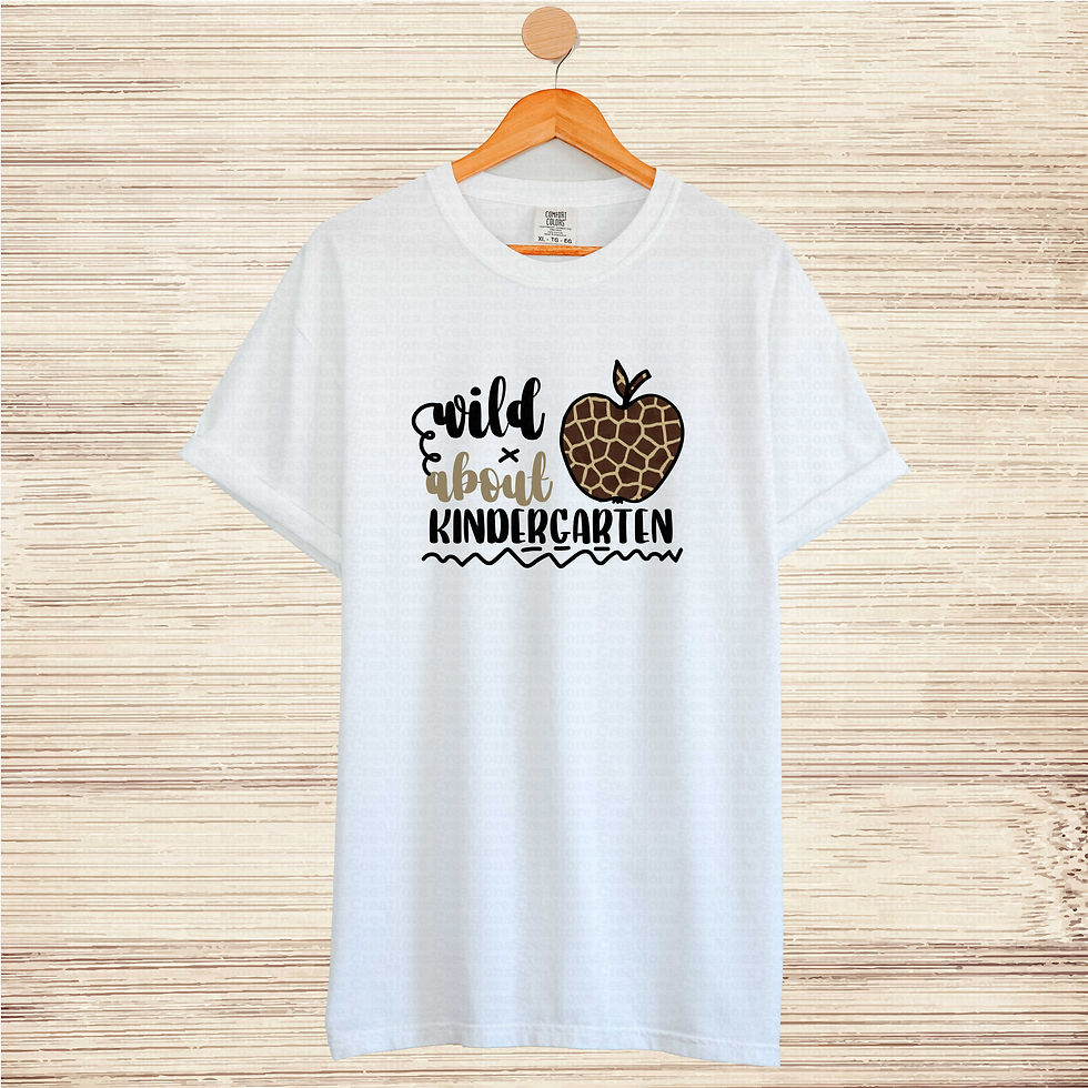 Thumbnail: Wild About Kindergarten #2 Cheetah Print Apple School Teacher Shirt