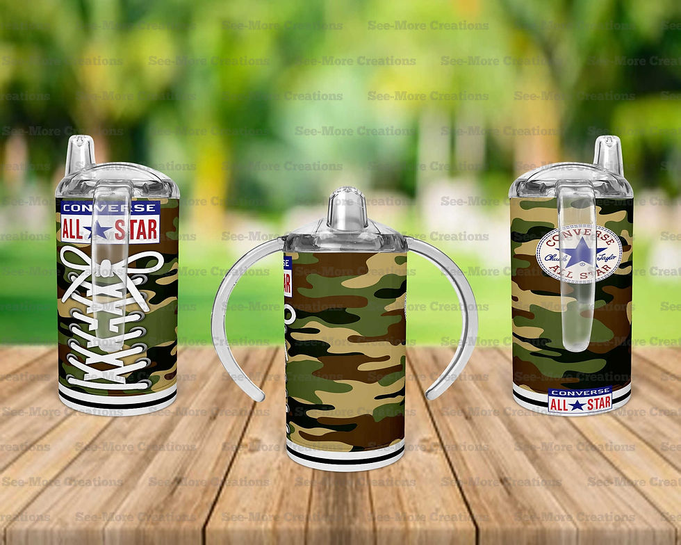 Thumbnail: Camo Converse #9 All Star Skinny, Sippy & Kids Tumblers