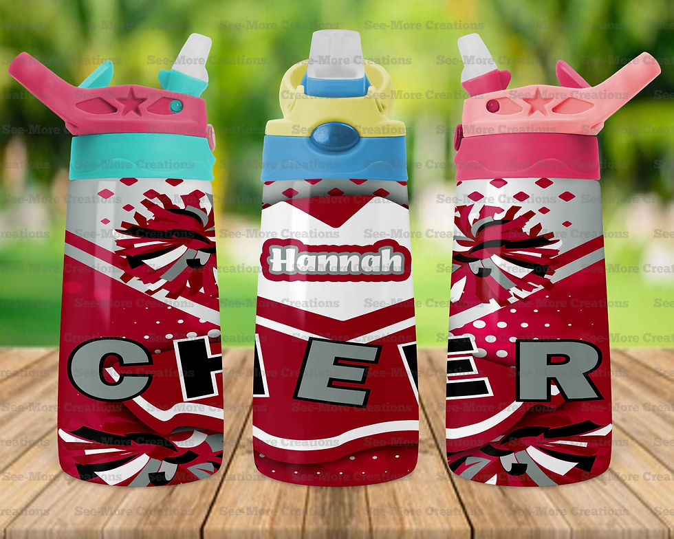 Thumbnail: Cheerleading #14 Burgundy/Grey Uniform Personalize W/ Name Skinny & Kid Tumbler