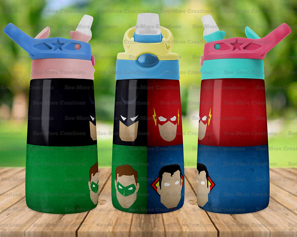 Thumbnail: Superheroes #4 Skinny, Sippy & Kids Tumblers