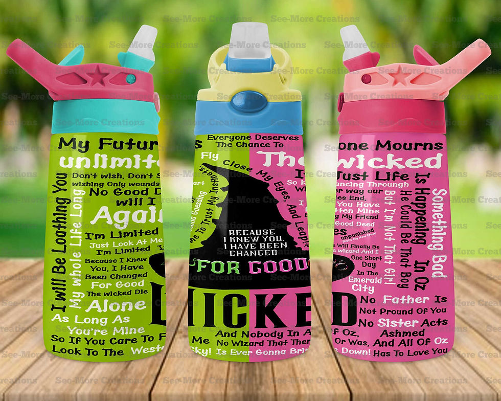 Thumbnail: Wicked #9 Collage Skinny, Sippy & Kids Tumblers