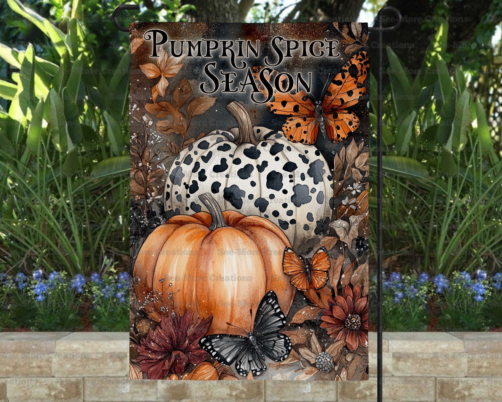 Pumpkin Spice Season #1 Thanksgiving Garden Flag