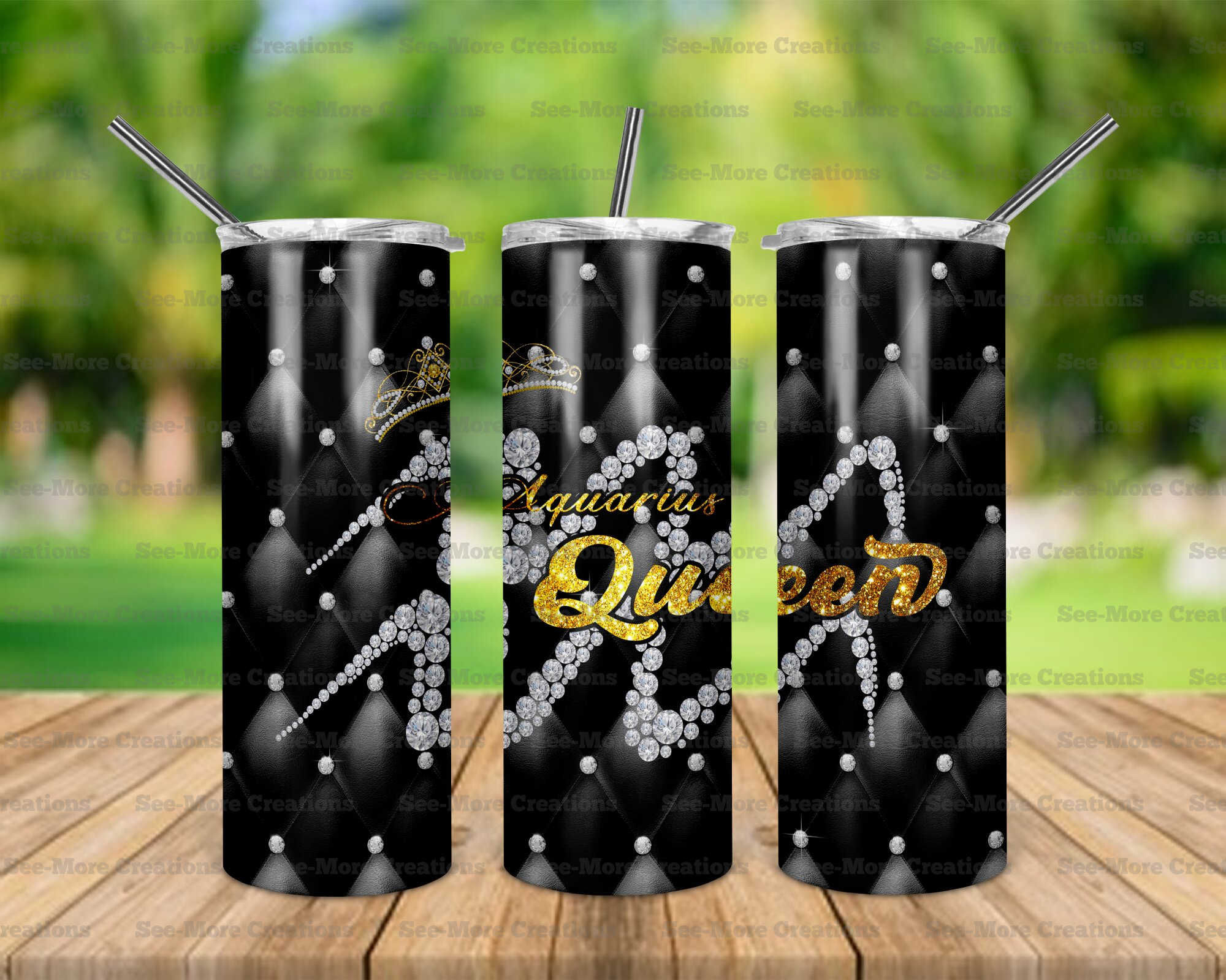 Aquarius Queen #17 Skinny Tumbler