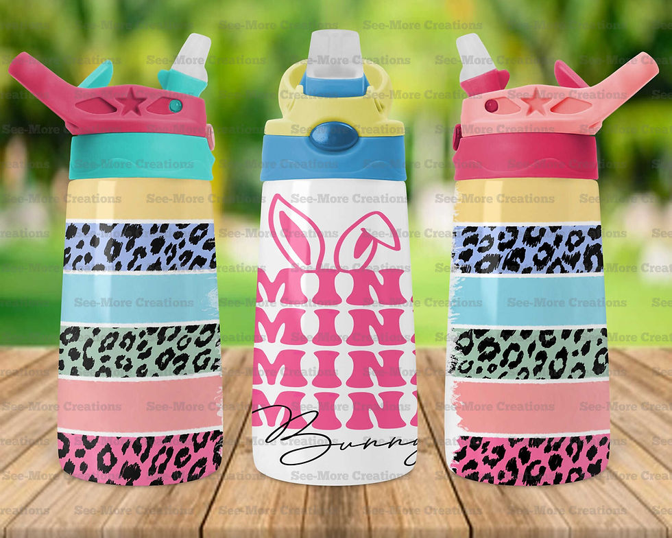 Thumbnail: Mini Bunny #1 Leopard Print Sippy & Kids Tumblers
