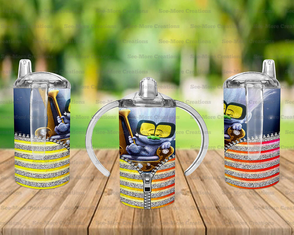 Thumbnail: Tiny Diamond #24 Zipper Glitter Print Skinny, Sippy & Kids Tumblers