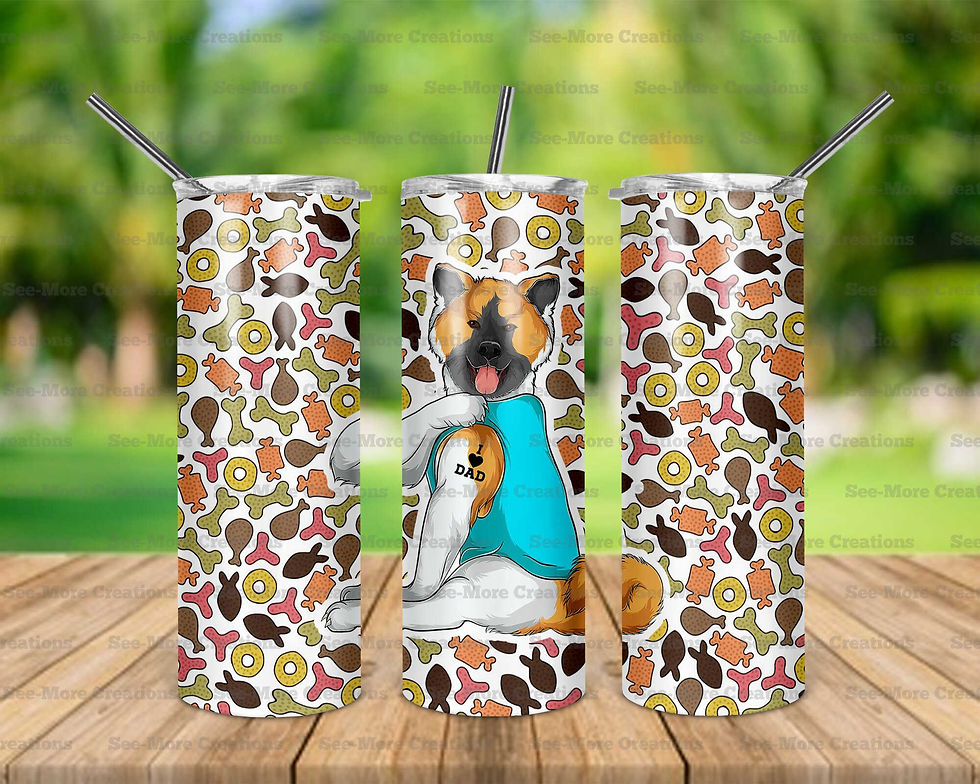 Dog Dad #4 Akita Skinny Tumbler