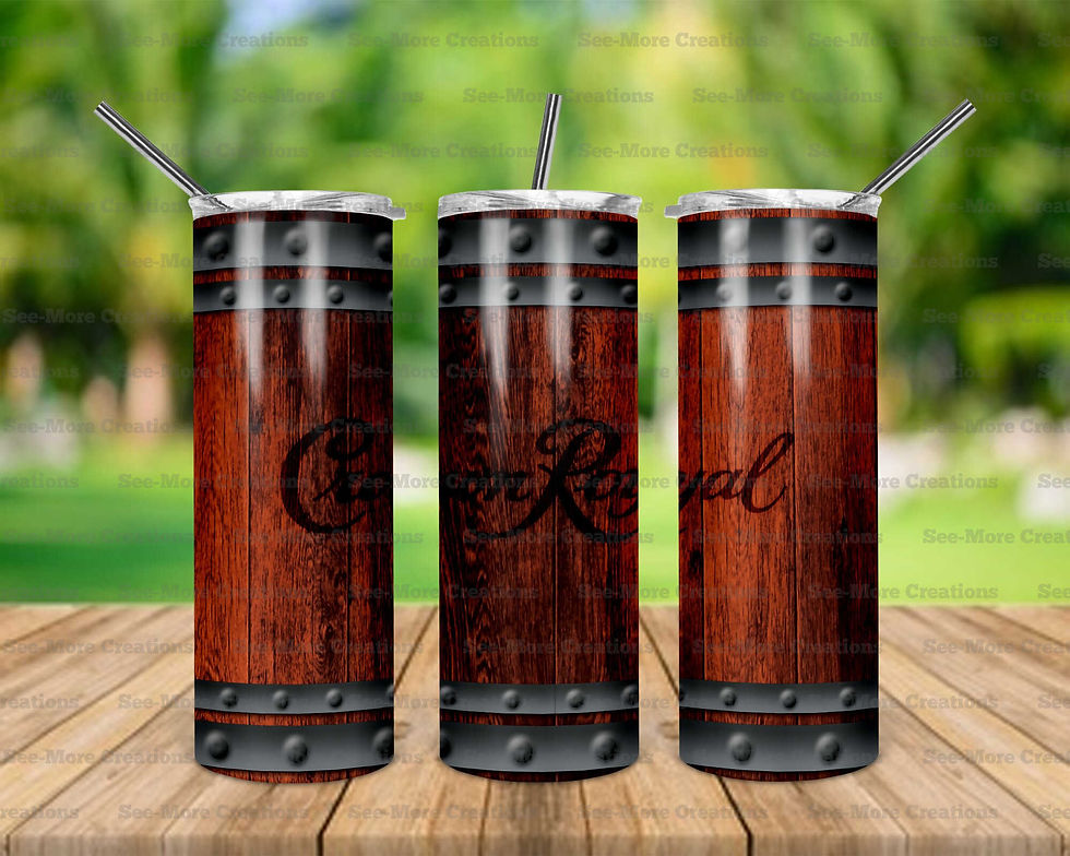 Crown Royal Cherry Barrel #1 Skinny Tumblers