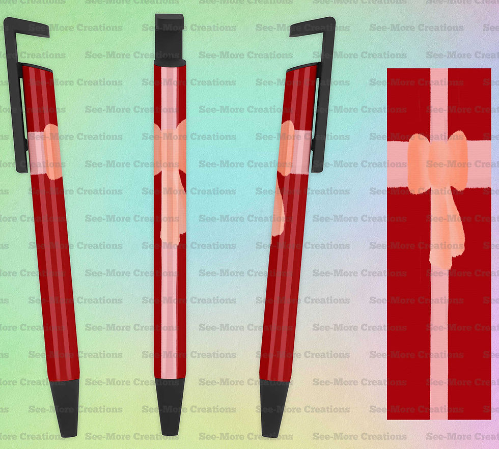 Christmas #23 Red Present With Bow Pen