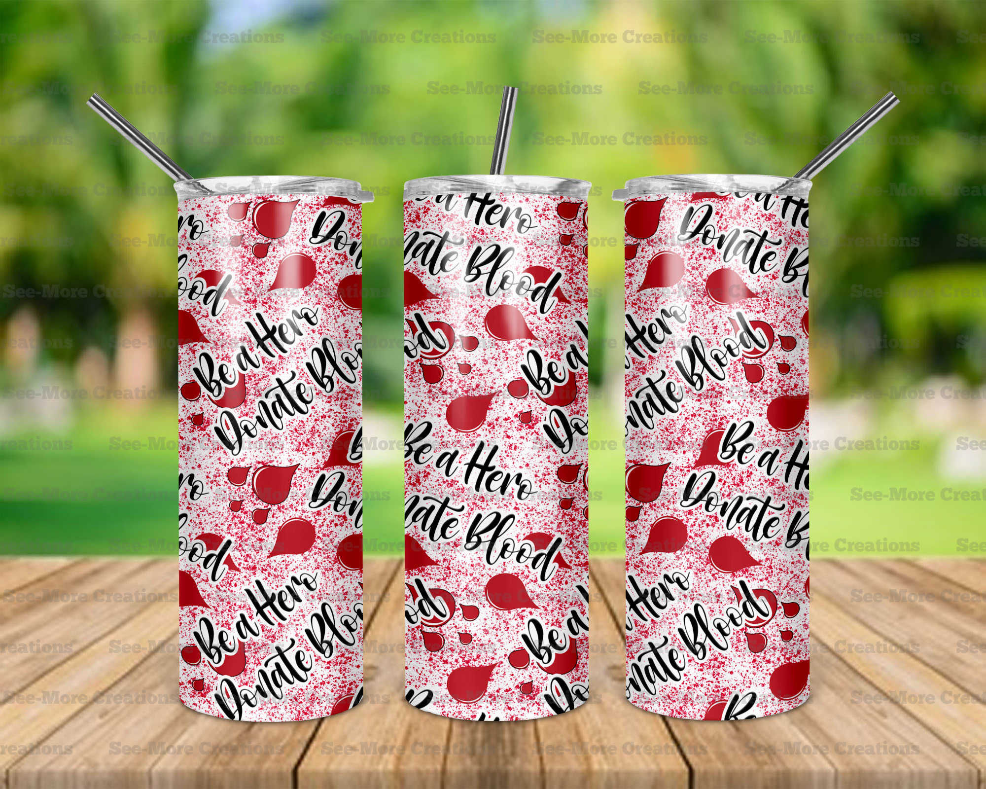 Be A Hero Donate Blood #1 Phlebotomist Skinny Tumbler