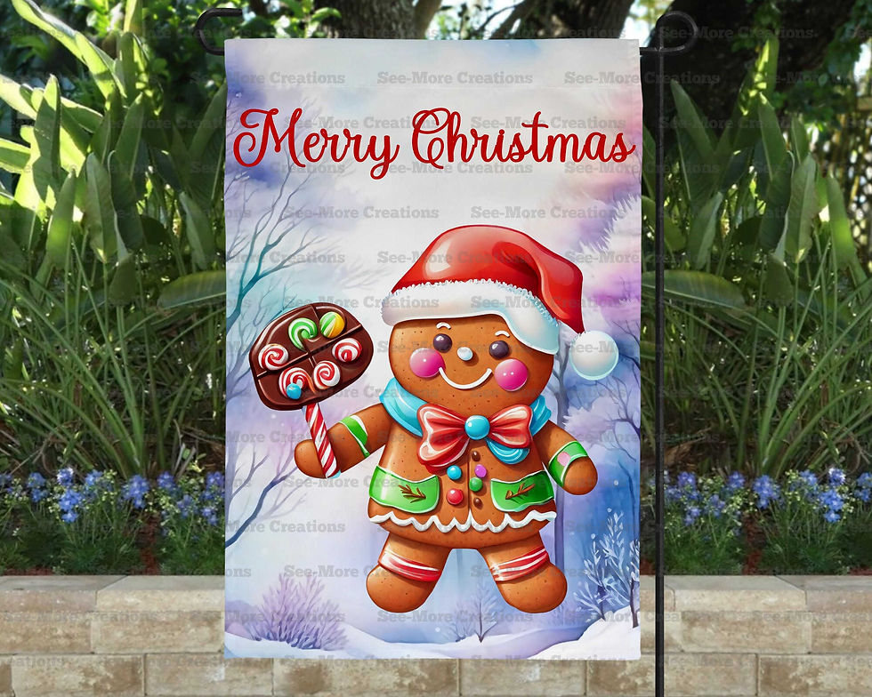 Merry Christmas #18 Gingerbread Man Garden Flag