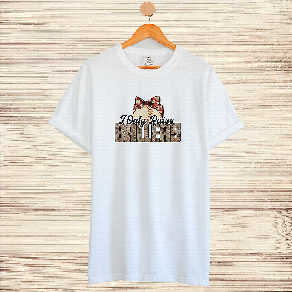 Thumbnail: I Only Raise Ballers #2 Women's Glitter Print Baseball Shirt