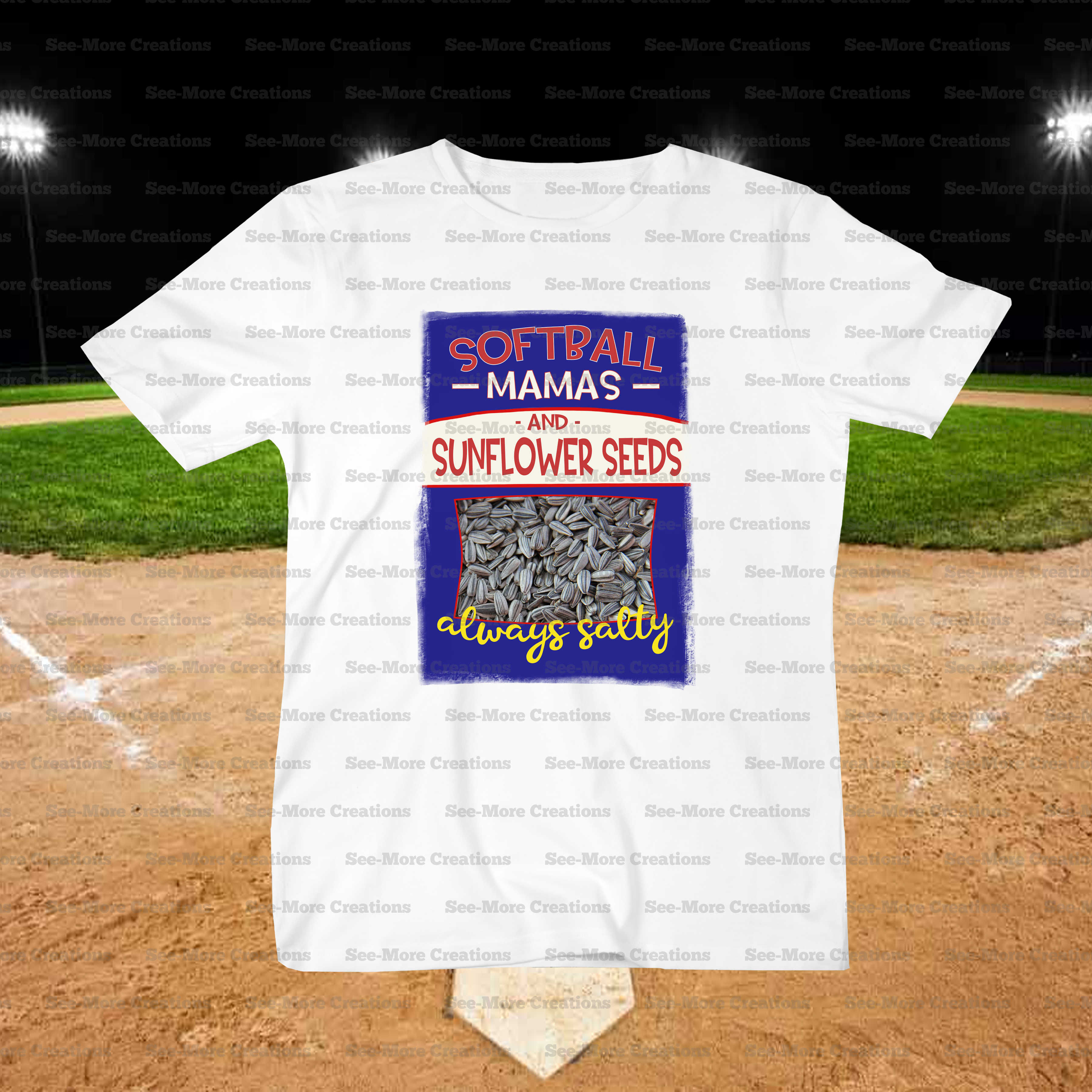 Softball Mamas And Sunflower Seeds Always Salty Shirt