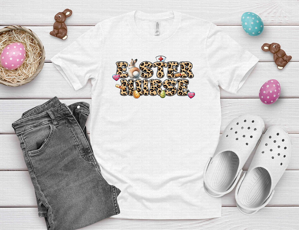 Thumbnail: Easter Nurse #4 Leopard Print Women's Easter Shirt