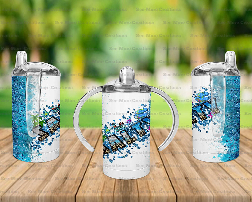 Thumbnail: Be Salty #2 Glitter Print Sippy, Kids & Skinny Tumblers