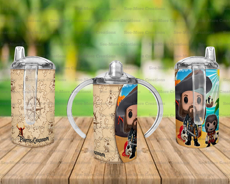 Thumbnail: Barbosa And Monkey #1 Skinny, Sippy & Kids Tumblers