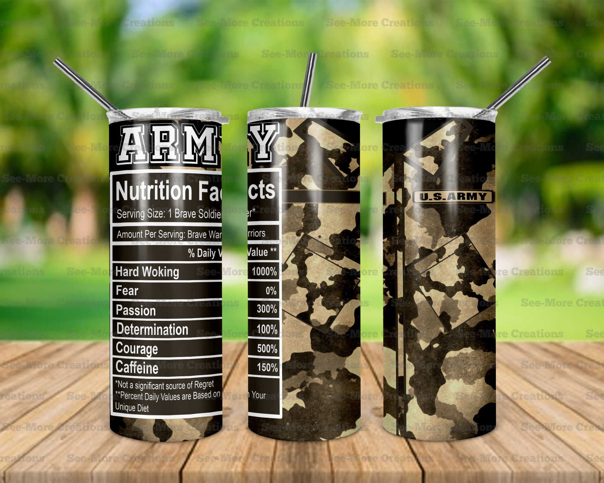 Army Nutrition Facts #1  Skinny Tumbler
