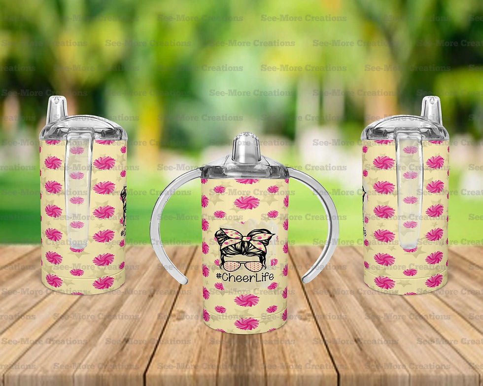 Thumbnail: Cheer Life #1 Messy Bun Skinny, Sippy & Kids Tumblers