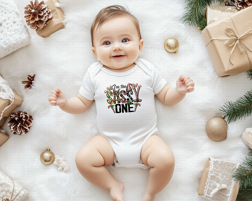 Thumbnail: I'm The Sassy One #1 Girls Christmas Bodysuit