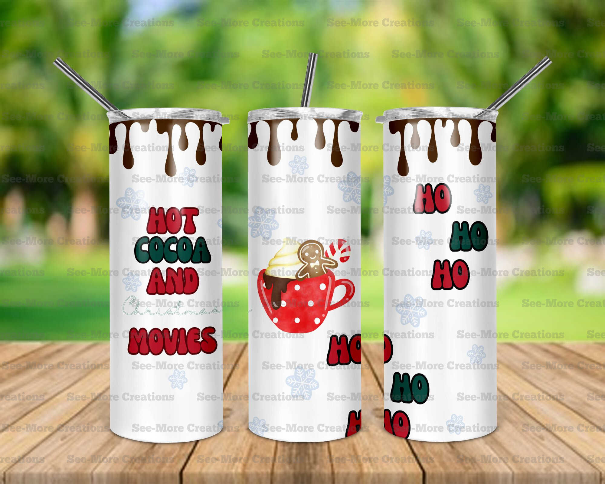 Hot Cocoa And Christmas Movies #3 Skinny & Kids Tumblers