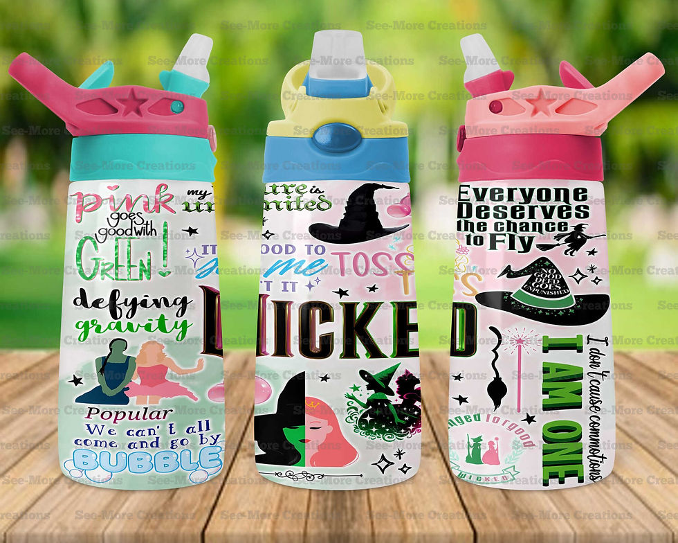 Miniatyrbild: Wicked #6 Collage Skinny, Sippy & Kids Tumblers