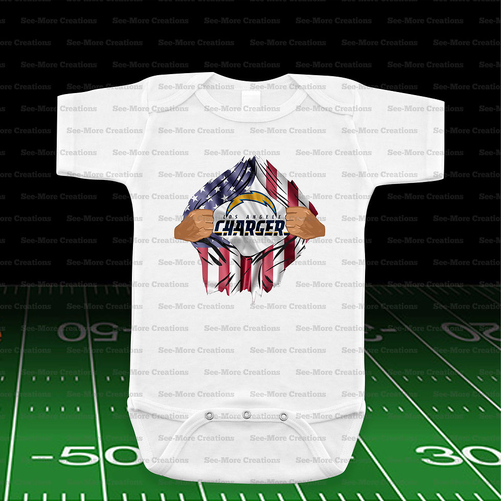 Thumbnail: Los Angeles Chargers Superhero Football Bib, Jumper & Shirt