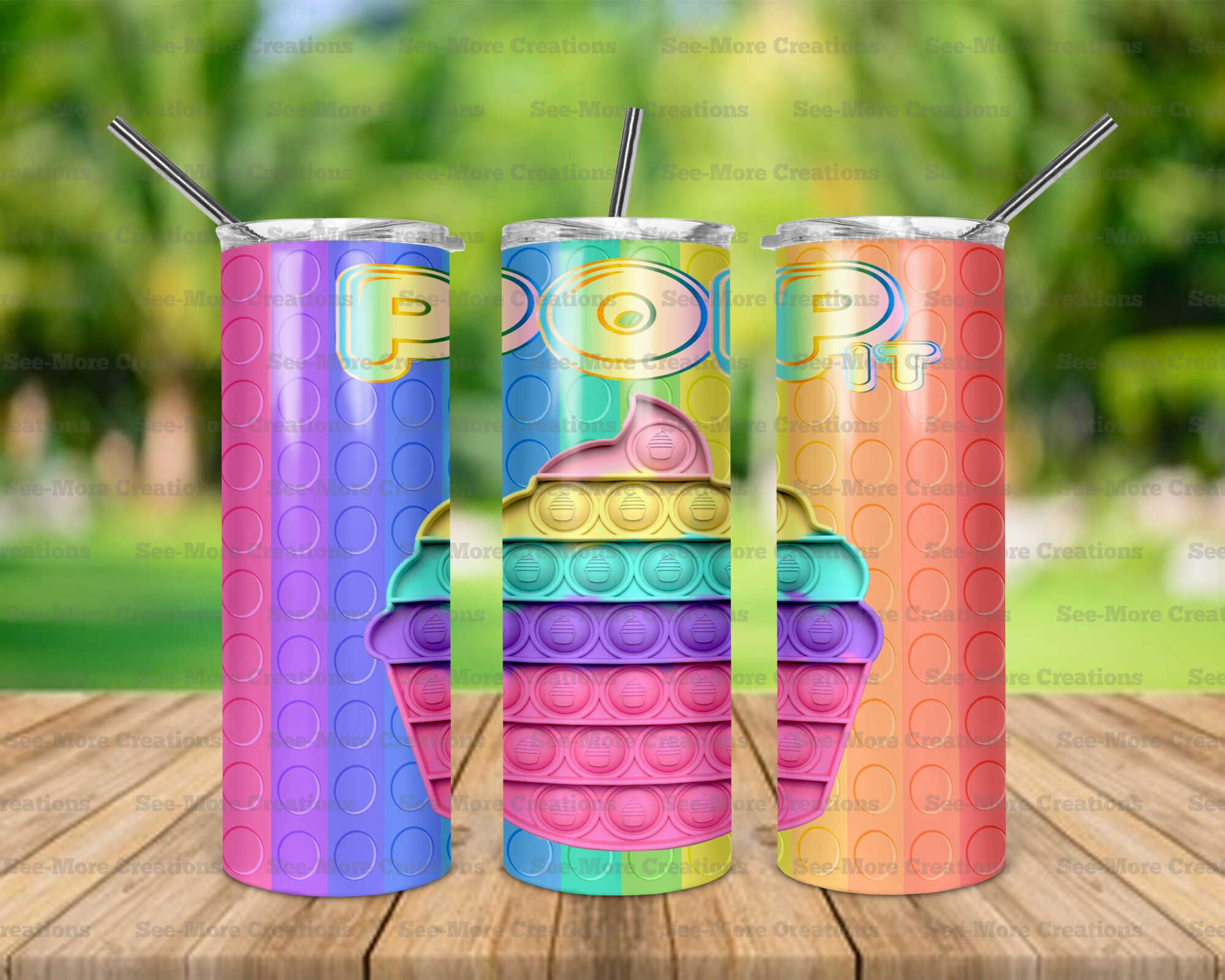 Pop It! #17 Cupcake Skinny & Kids Tumblers