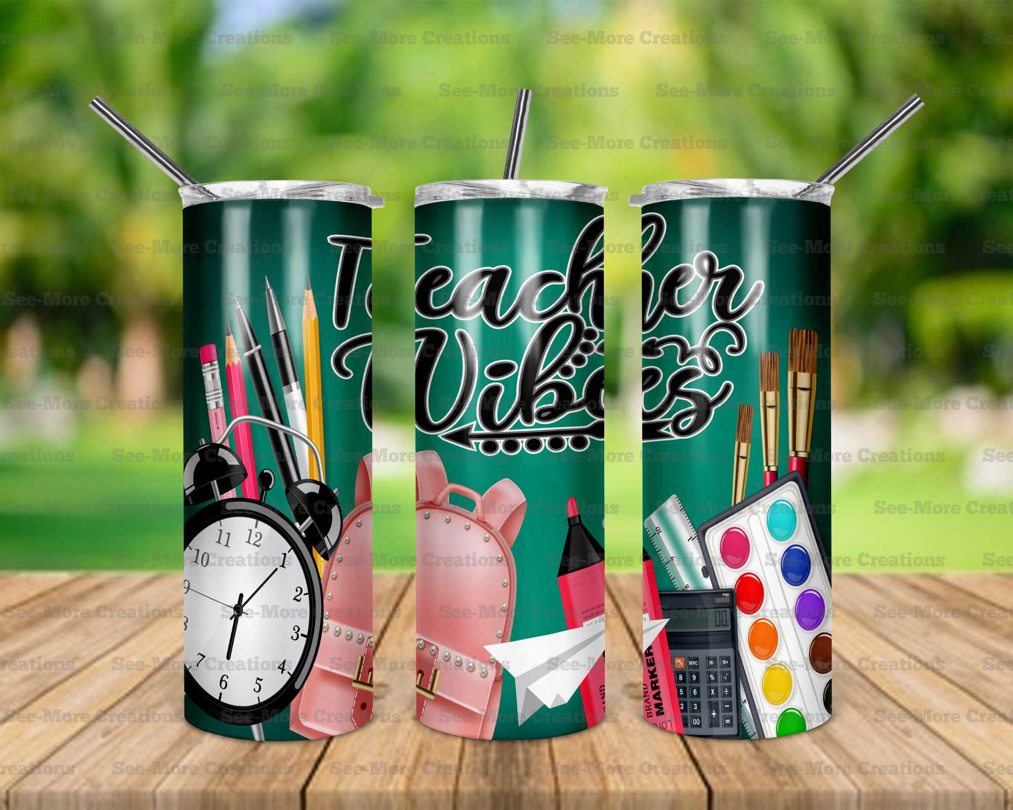 Teacher Vibes #2 Skinny Tumbler