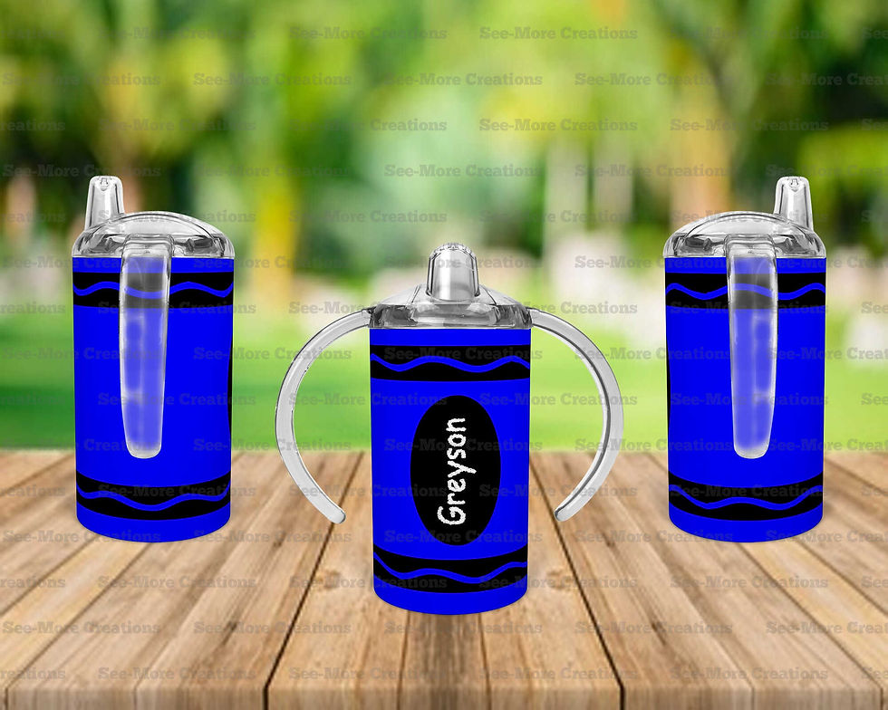 Miniatura: Blue Crayon #1 Personalize With Name Skinny, Sippy & Kids Tumbler
