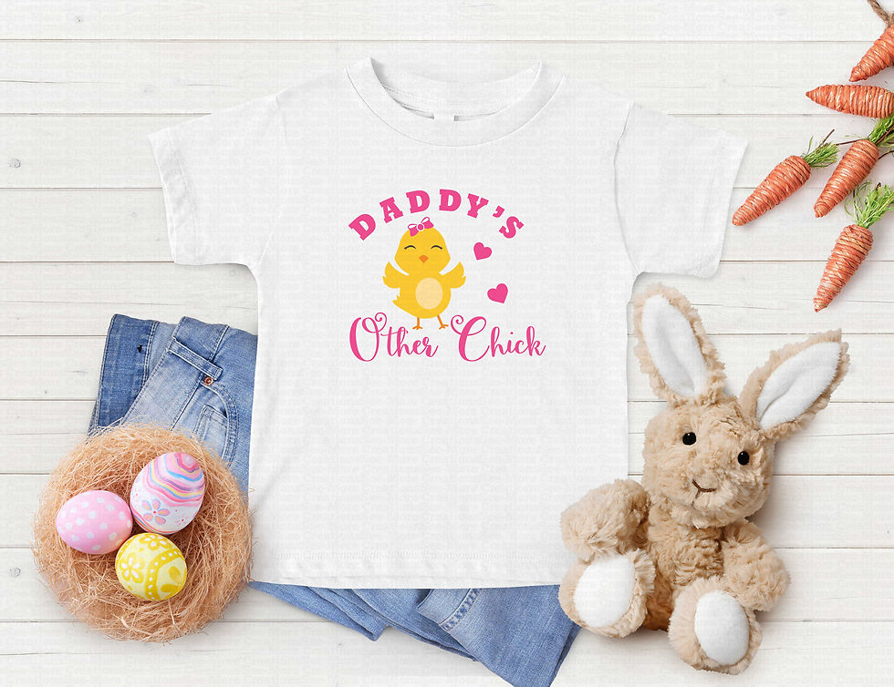 Miniatura: Daddy's Other Chick #2 Girls Easter Toddler & Youth Shirt
