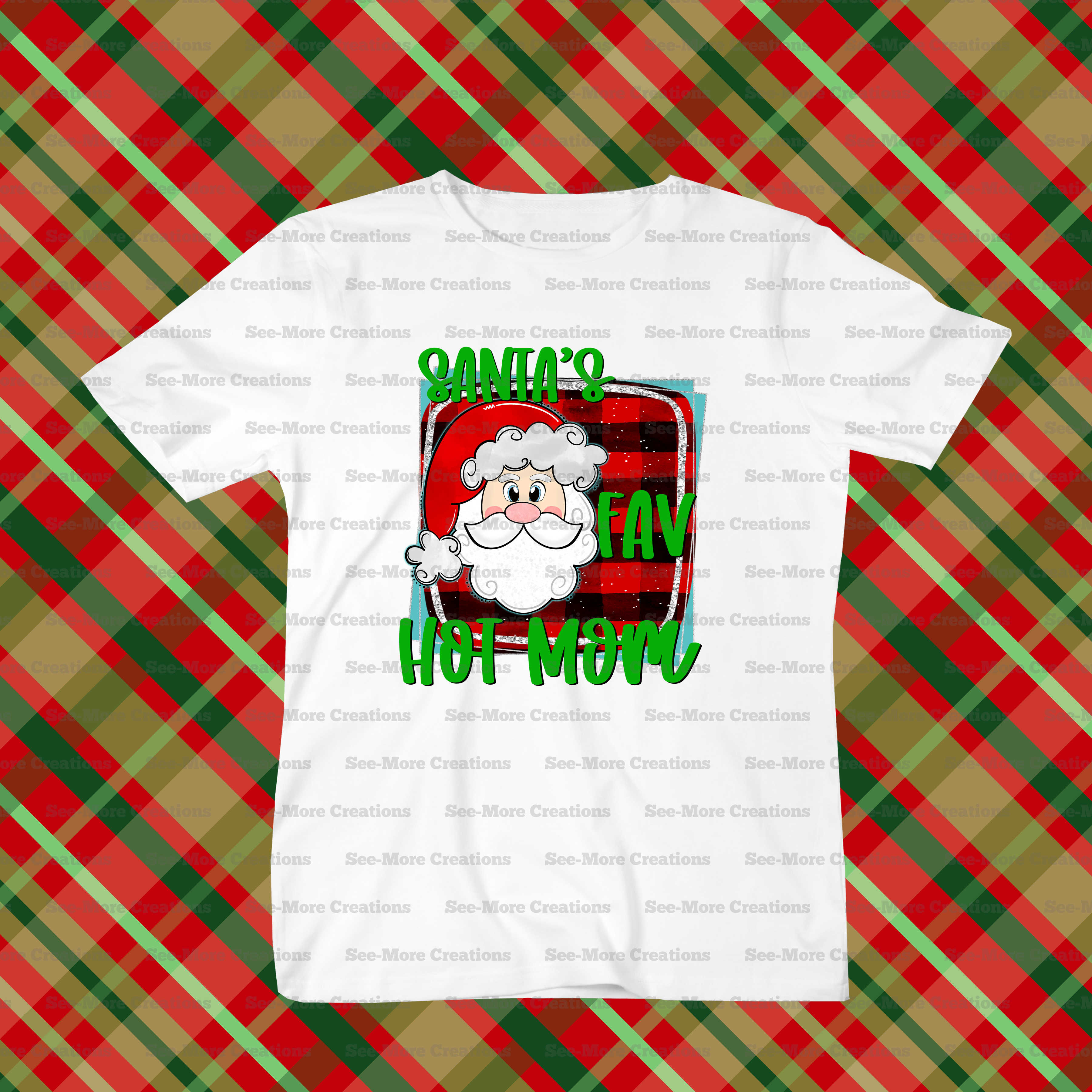 Santa's Fav Hot Mom Christmas Shirt