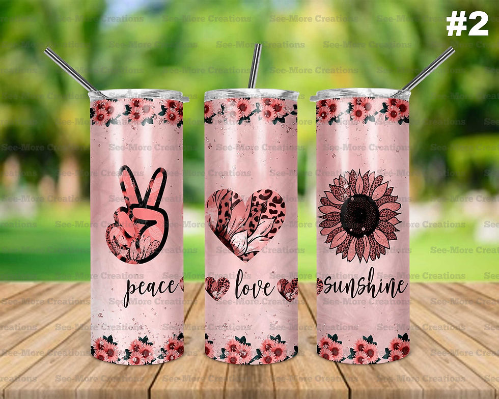 Thumbnail: Peace Love Sunshine Skinny Tumbler
