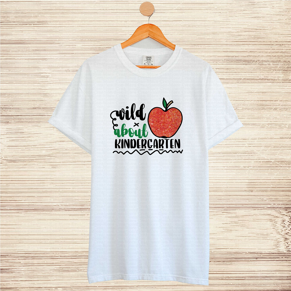 Thumbnail: Wild About Kindergarten #6 Apple School Teacher Shirt