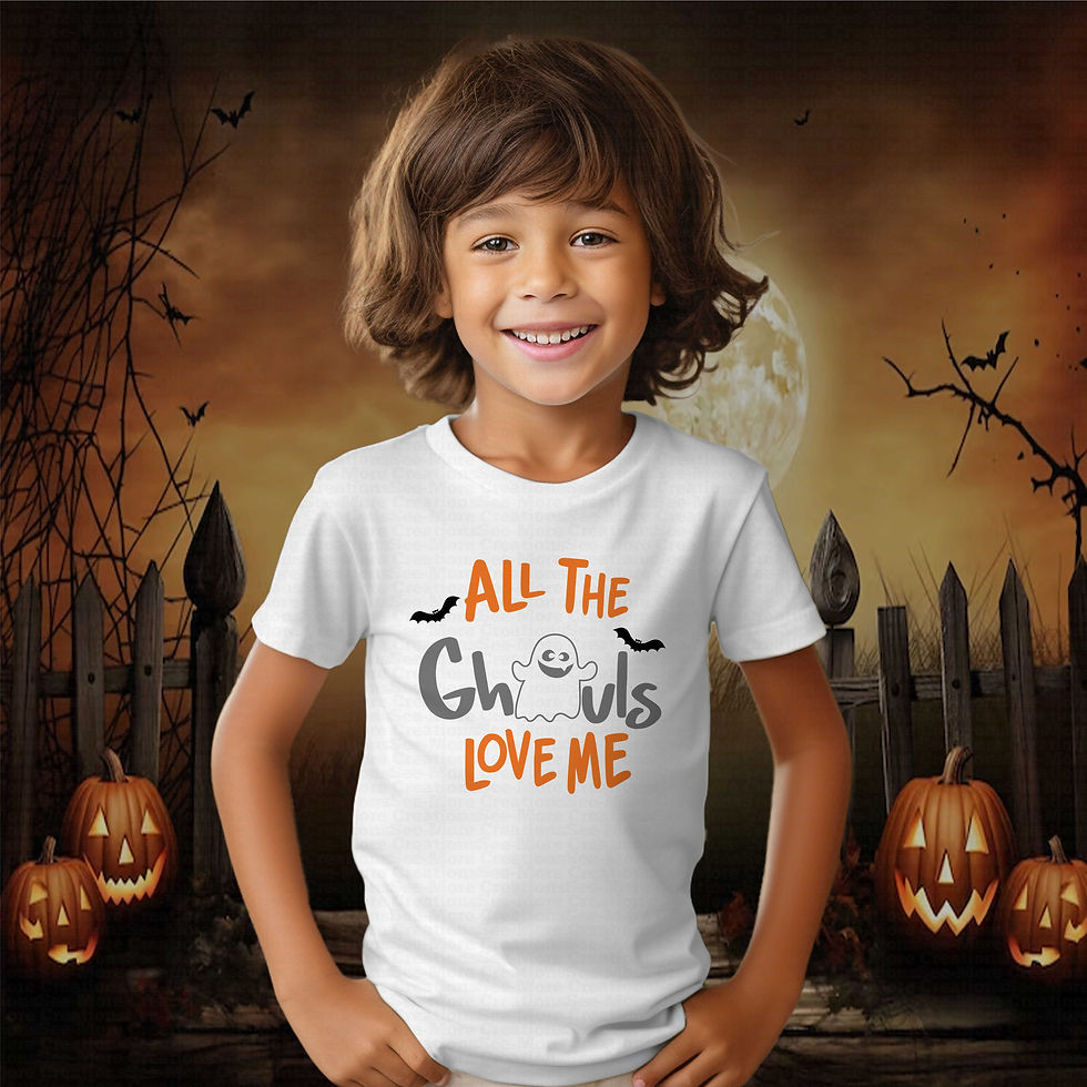 Thumbnail: All The Ghouls Love Me #2 Boys Halloween Toddler & Kids Shirt