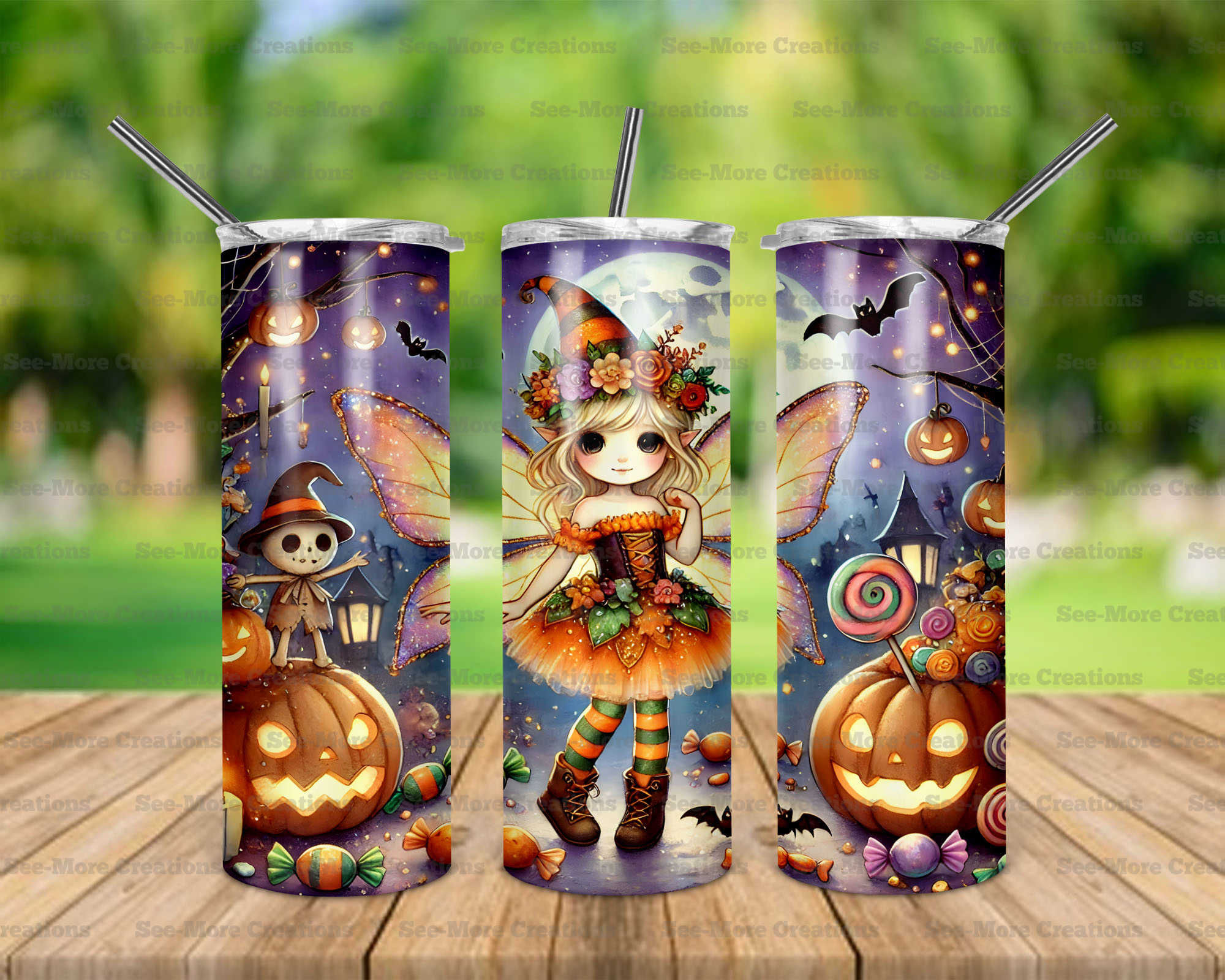 Halloween Fairy #3 Skinny, Sippy & Kids Tumblers