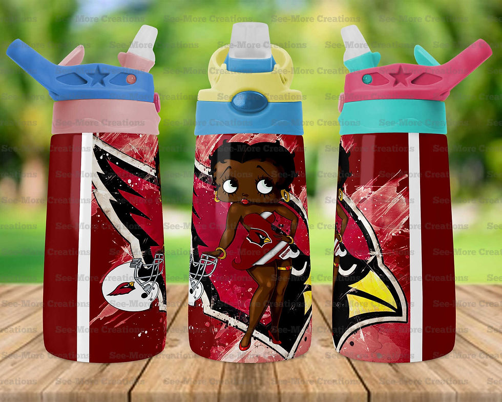 Thumbnail: Arizona Cardinals #33 Betty Boop Skinny, Sippy & Kids Tumblers