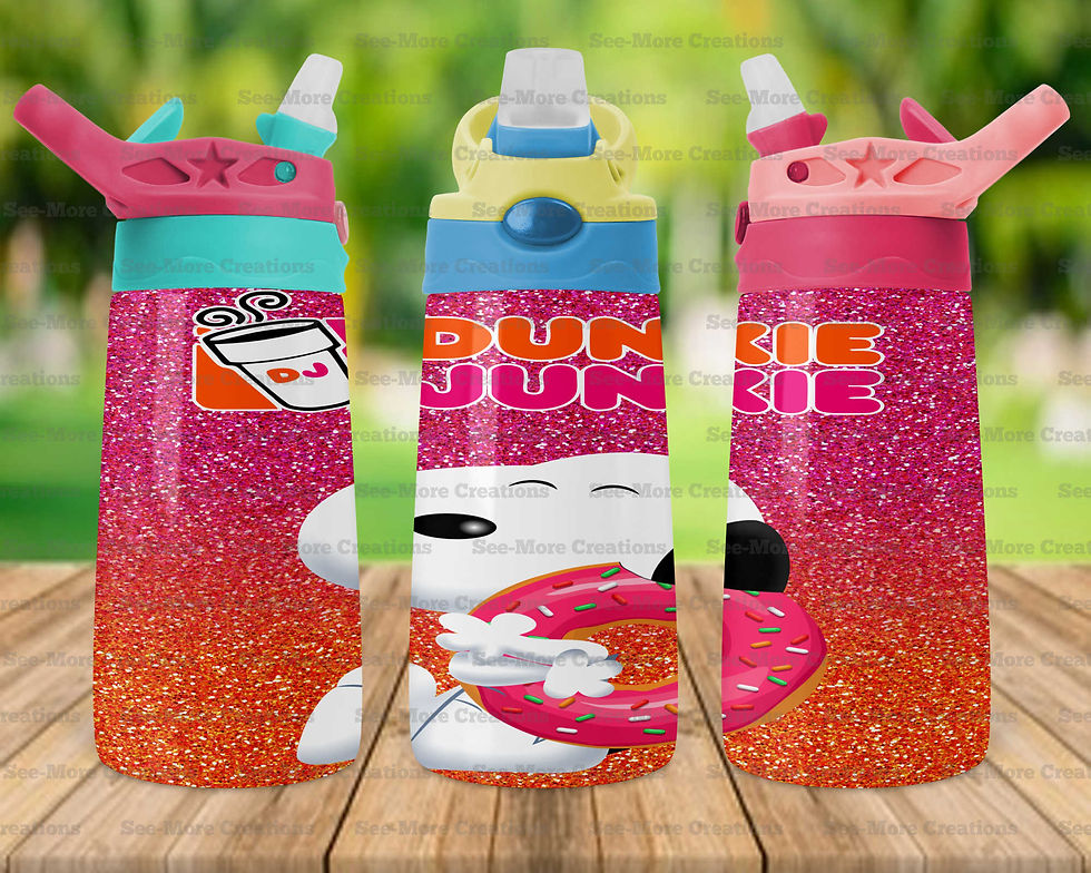 縮圖：Dunkie Junkie #4 Snoopy Glitter Print Kids & Skinny Tumble