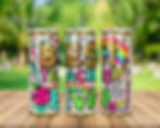 Best Teacher Ever Glitter-Look Rainbow 20 oz Skinny Tumbler