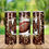 Thumbnail: Football Mom #17 Leopard Print Skinny Tumbler