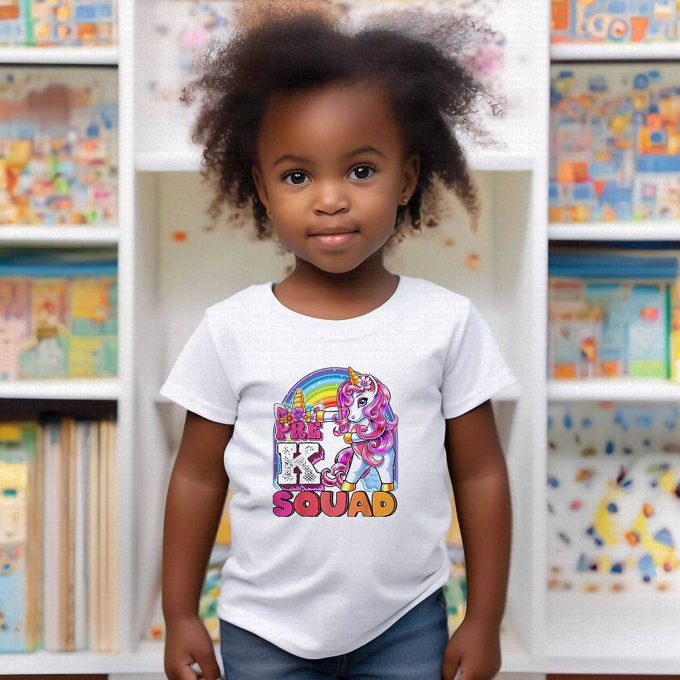 Thumbnail: Pre-K Squad #2 Girls Unicorn School Shirt