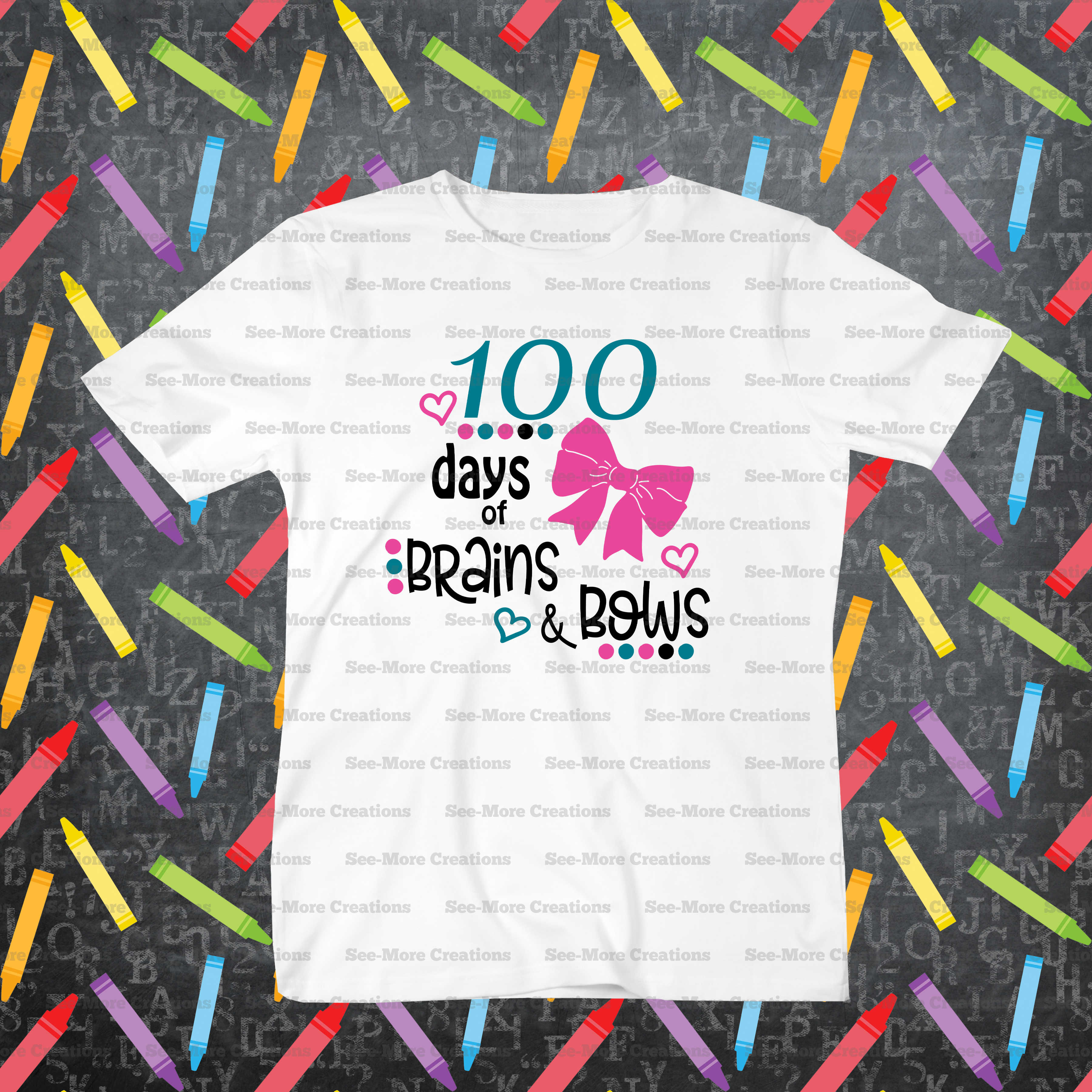 100 Days Of Brains & Bows #2 Shirt