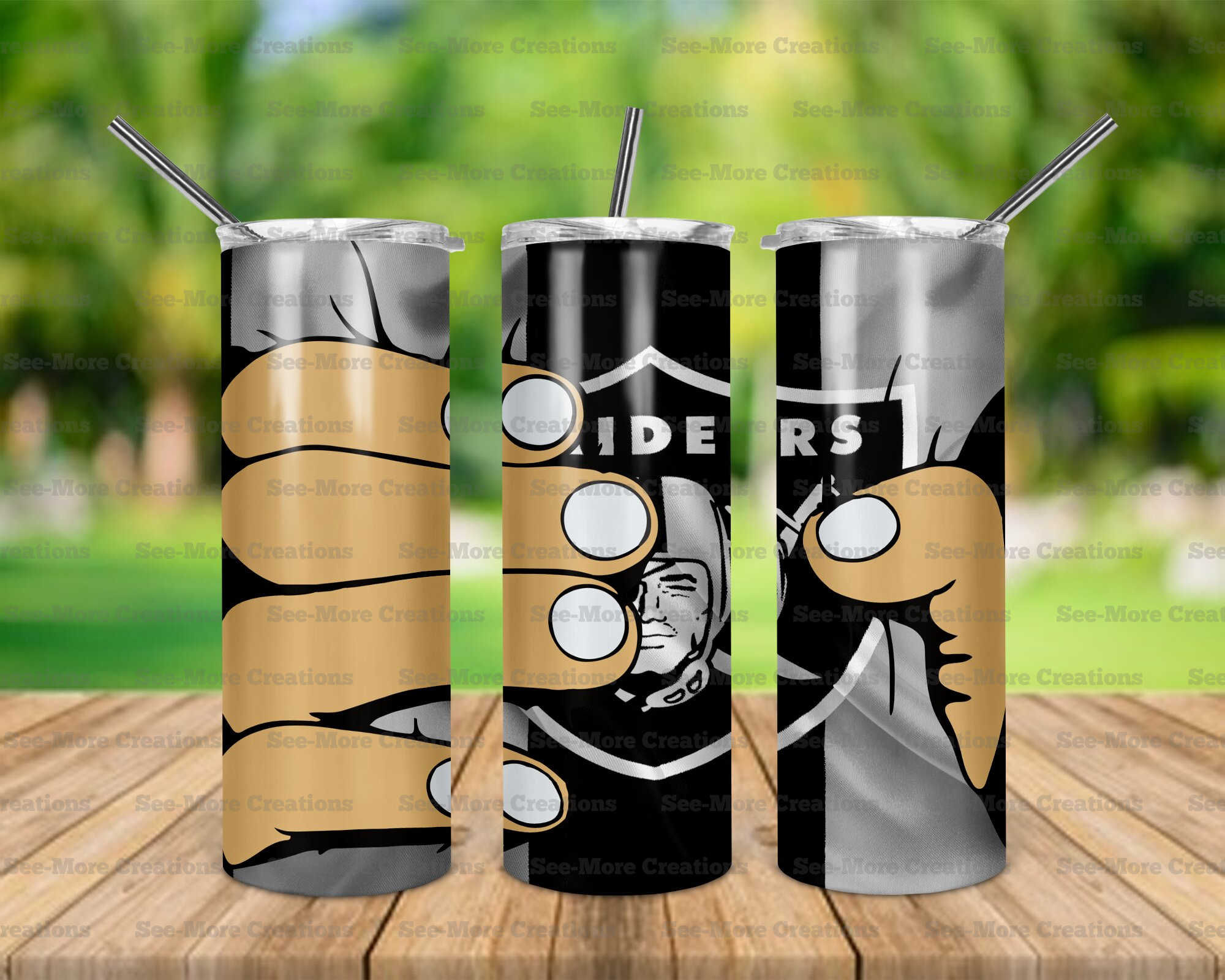 Oakland Raiders #6 Skinny, Sippy & Kids Tumblers