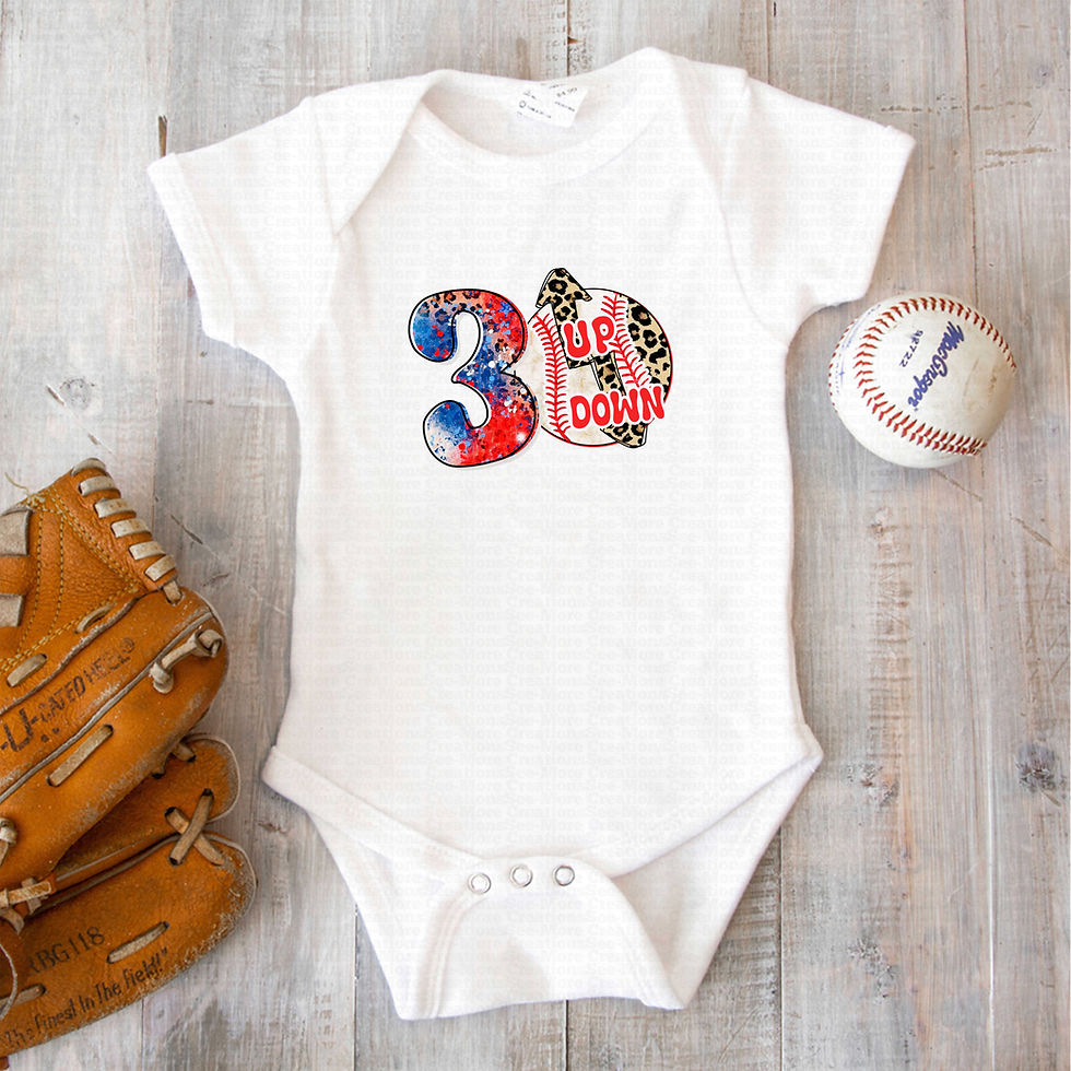 Thumbnail: 3 UP 3 Down #2 Girls Baseball Bodysuit