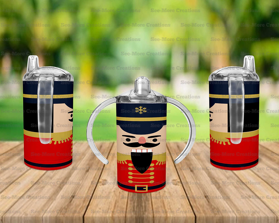 Thumbnail: Nutcracker #2 Glitter Print Skinny, Sippy & Kids Tumbler
