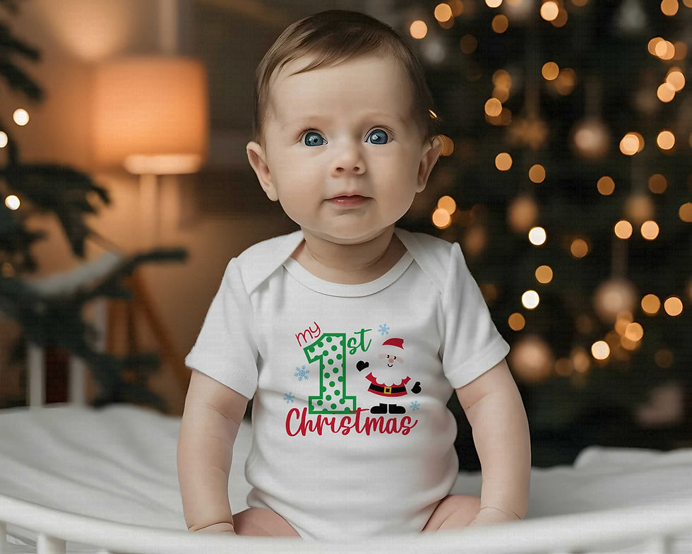 Thumbnail: My First Christmas #43 Boys Or Girls Santa Claus Christmas Bodysuit