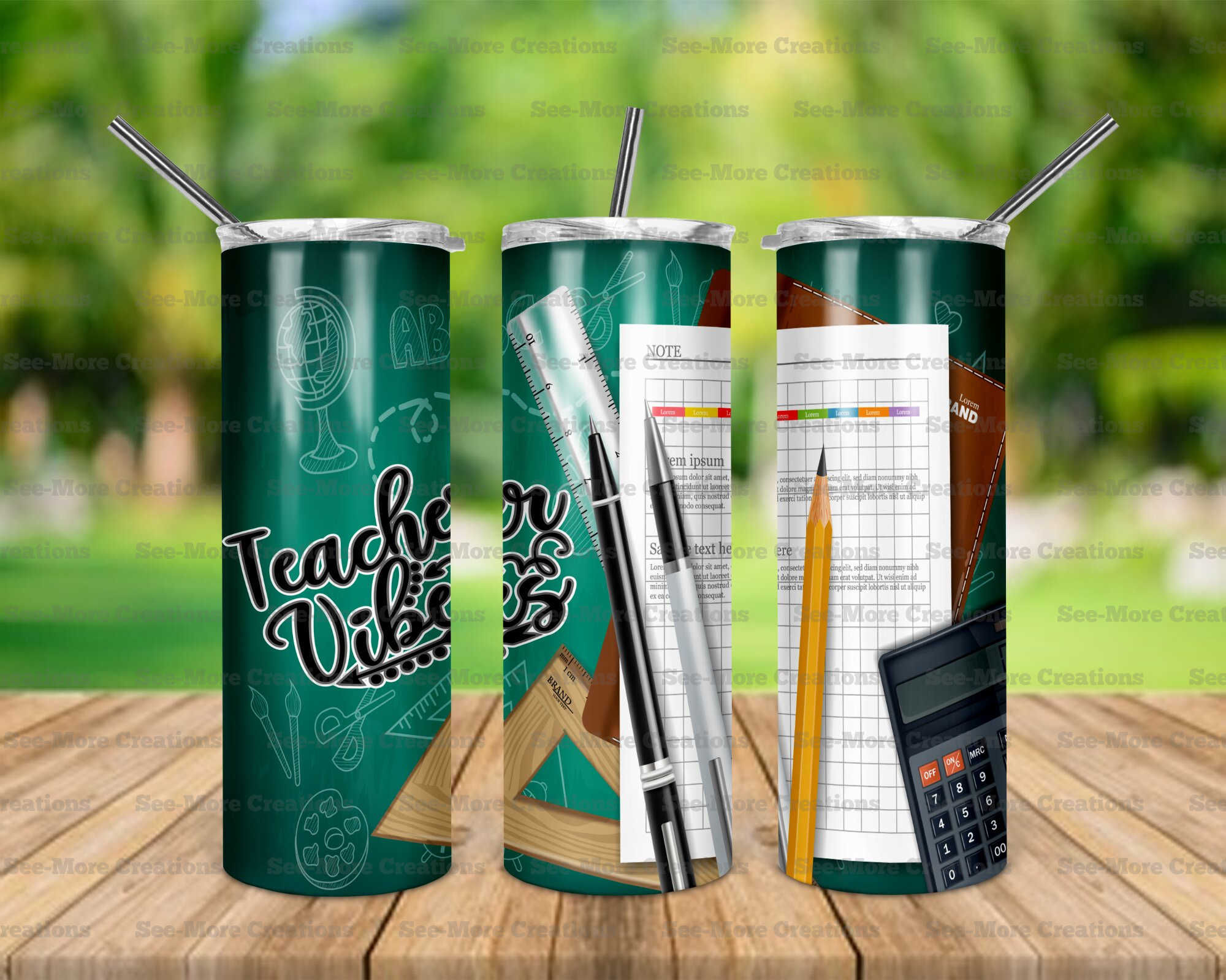 Teacher Vibes #1 Skinny Tumbler
