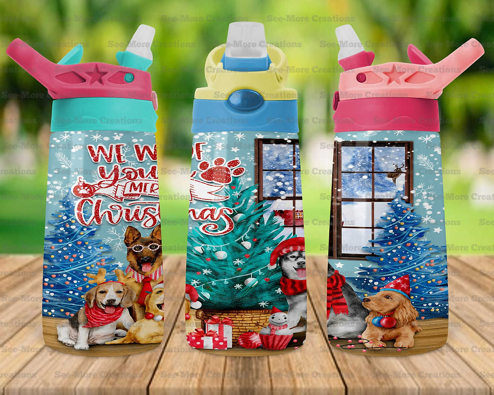 サムネイル： We Woof You A Merry Christmas #1 Skinny & Kid Tumblers