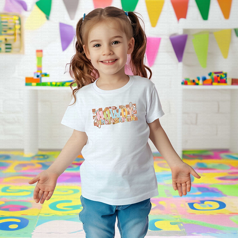 Thumbnail: Howdy Kindergarten #1 Girls School Shirt