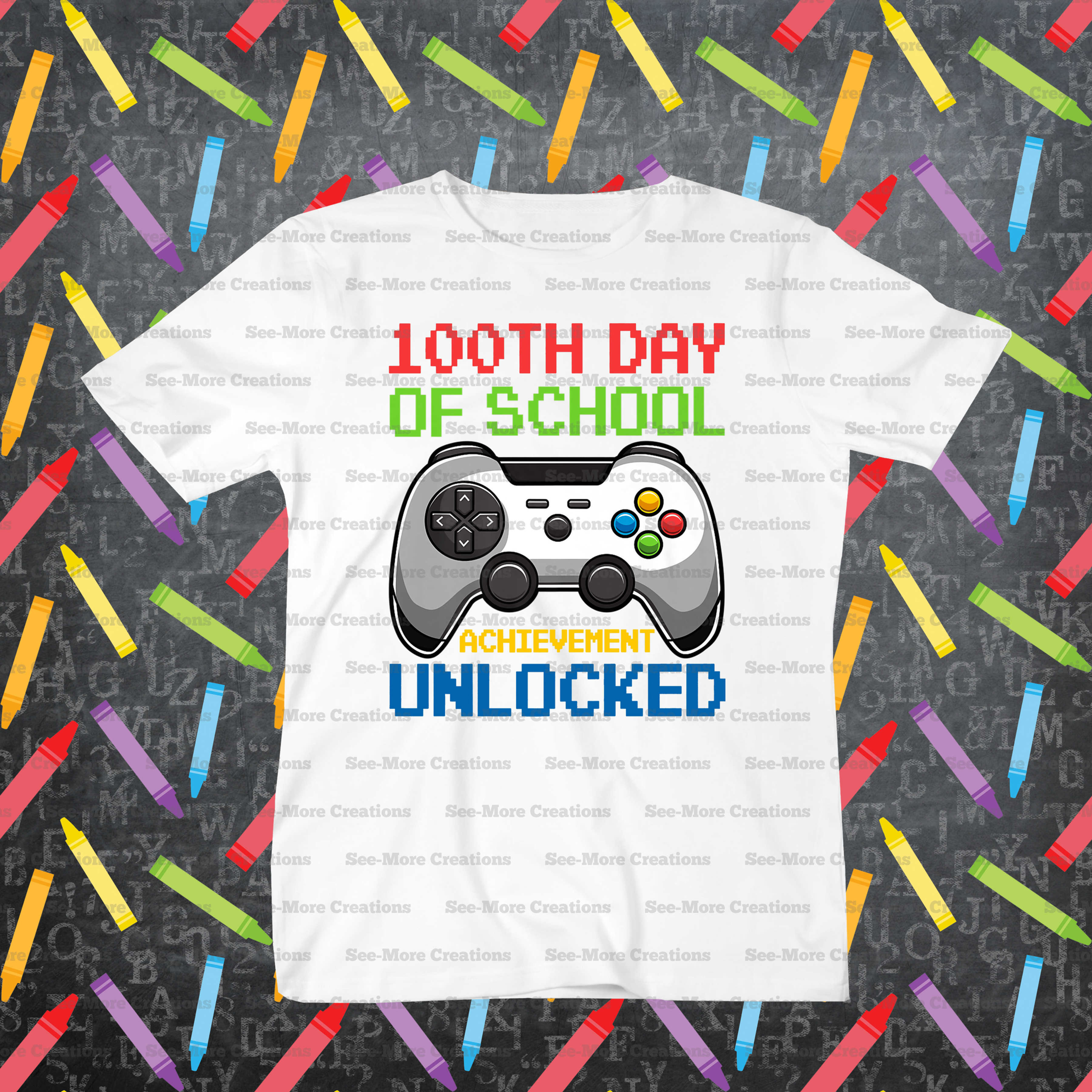 100 Days Of School Achievement Unlocked #3 Shirt